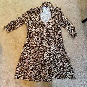 Leopard Print Wrap Dress